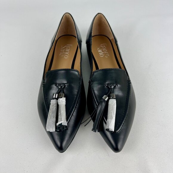 Franco Sarto Womens Rachelle Black Tassel Flat Loafer Pointed Toe size 7.5M - Picture 3 of 16